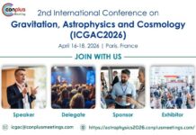 2nd International Conference on Gravitation, Astrophysics and Cosmology (ICGAC2026) – April 16-18, 2026 in Paris, France.